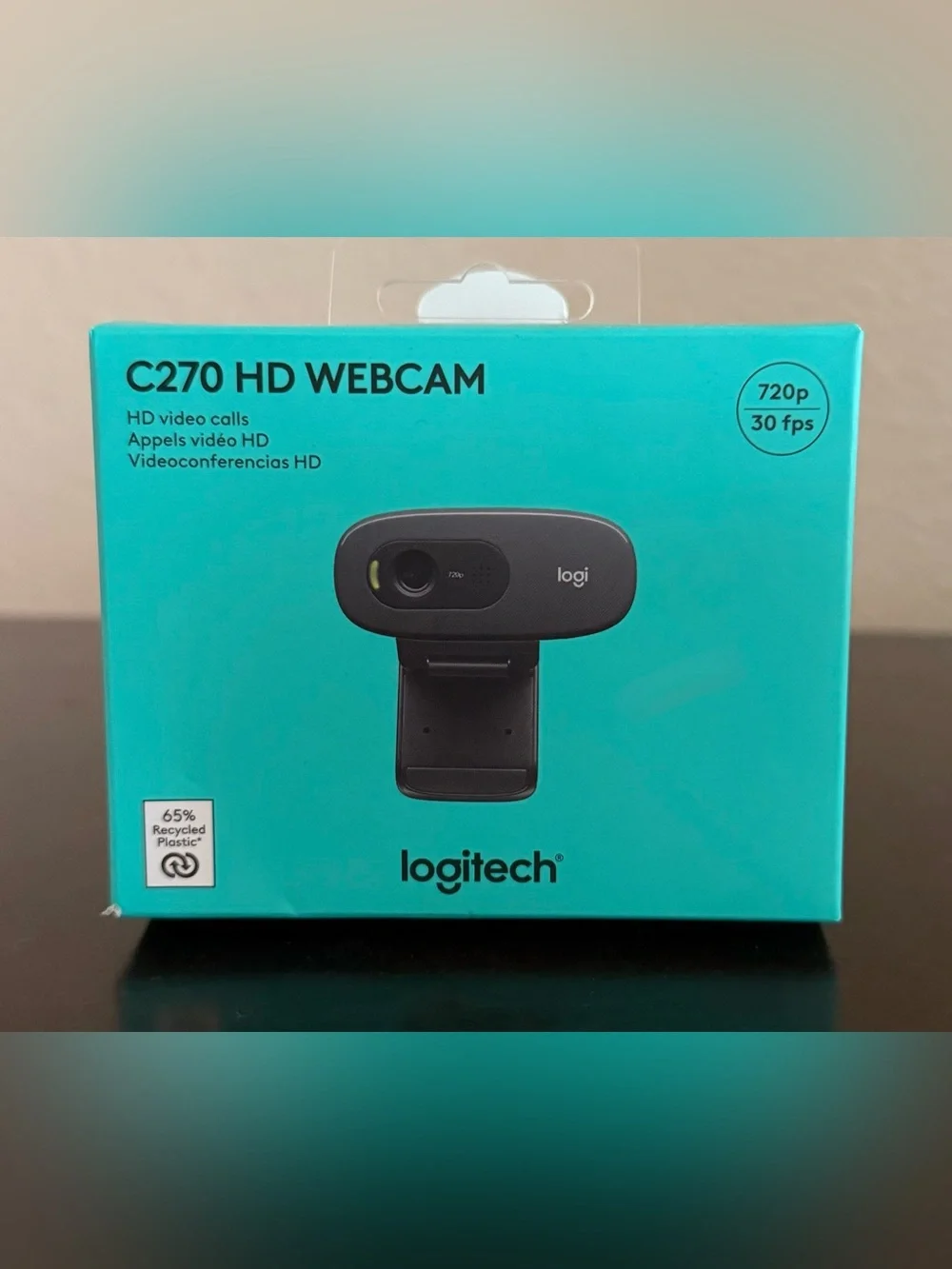Logitech C270 HD Webcam 720p USB Built-In Microphone PC Mac Like New